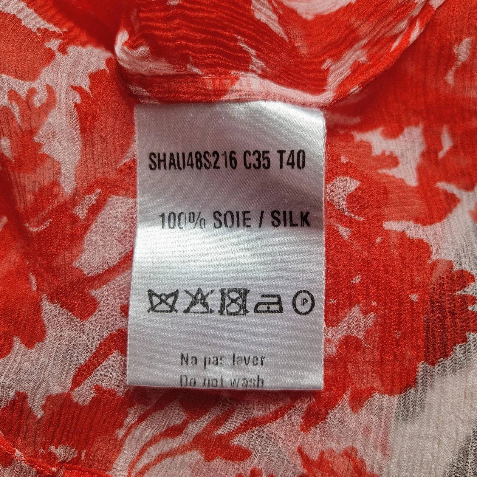 Doorzichtige blouse van zijde Zapa Maat 36 – photo 6